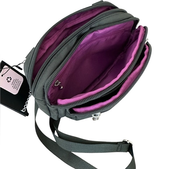 Baggallini Gray Convertible Triple Zip Crossbody - Picture 5 of 12